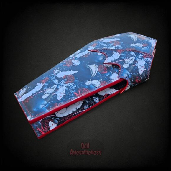 Coffin Wallet Plague Doctor Roses Rats Bifold Vinyl Halloween Goth Scene Emo Alt - Picture 7 of 7